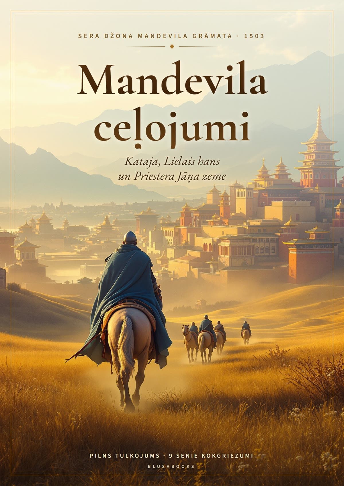 Mandevila ceļojumi latviski: Kataja, Lielais hans un Priestera Jāņa zeme